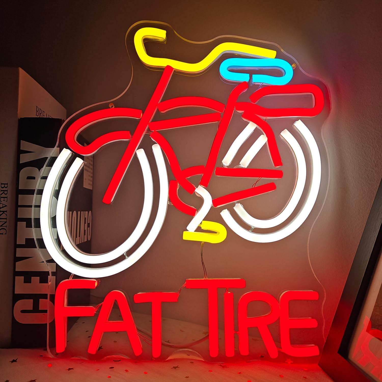 Cycling Gear Indoor - لافتة نيون LED على شكل دراجة