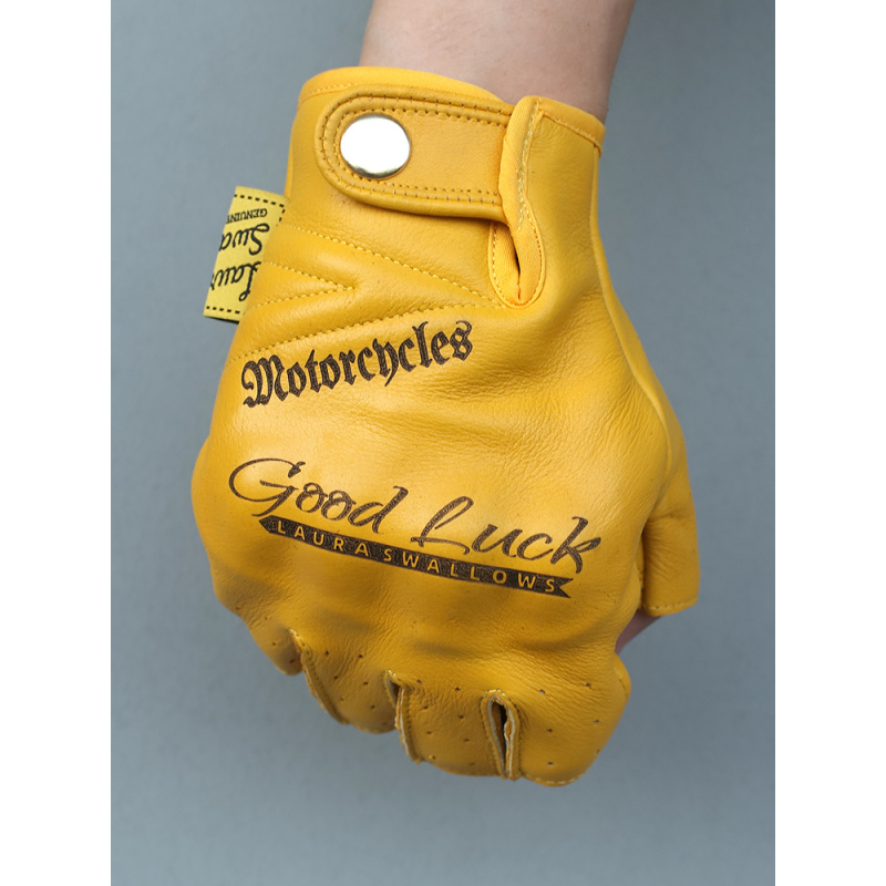 Yellow Cycling Gear - قفازات دراجات نارية صيفية صفراء من