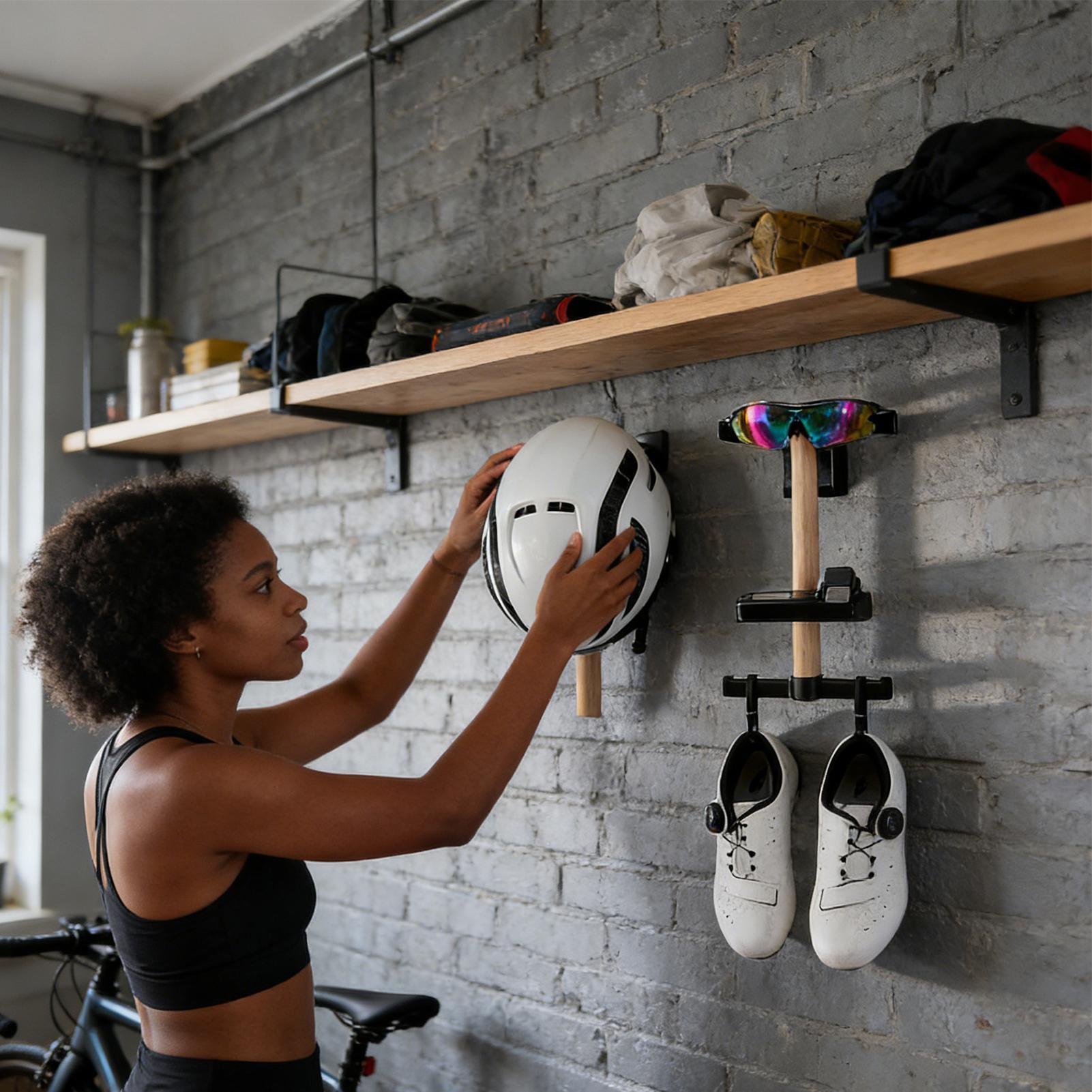 حامل دراجات هوائية مثبت على ال - مراجعة Cycling Gear Organizer Wall وسعره