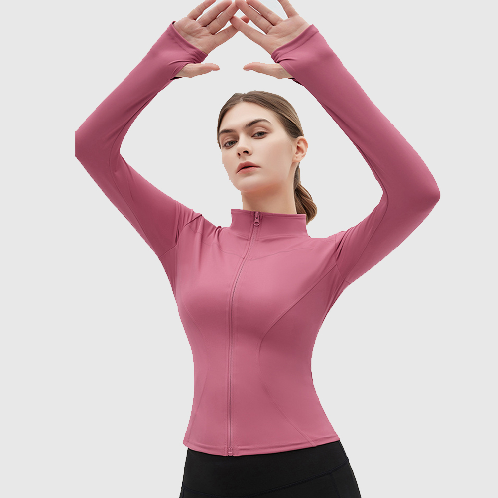 سترة يوغا نسائية بياقة مرتفعة  - مراجعة Cycling Gear Winter وسعره