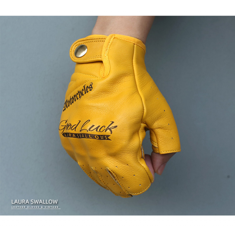 قفازات دراجات نارية صيفية صفرا - مراجعة Yellow Cycling Gear وسعره