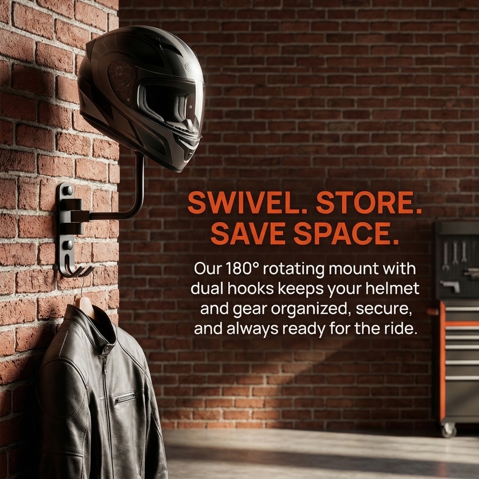حامل خوذة فاخر من سبائك الألوم - مراجعة Cycling Gear Organizer Wall وسعره